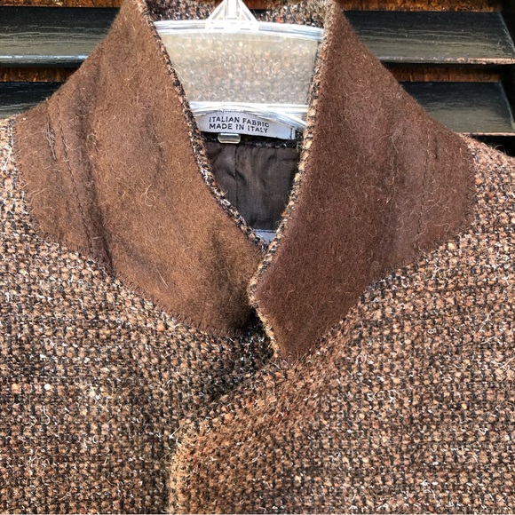 Le Collezioni Structure Brown Virgin Wool Blend Blazer M - Picture 6 of 16